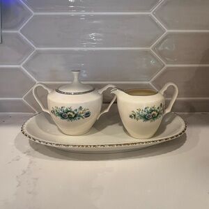 Lenox Merrivale Sugar and Creamer Set 1970’s